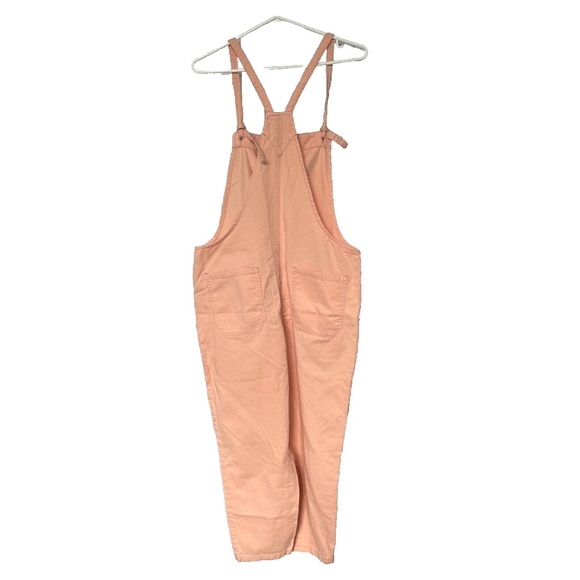 Jordache Overalls Size M Summer Peach 100% Cotton Large Pockets Tie Straps - Picture 4 of 6